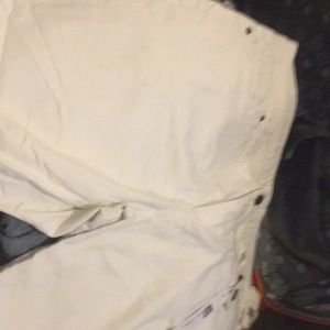 White ankle straight jeans